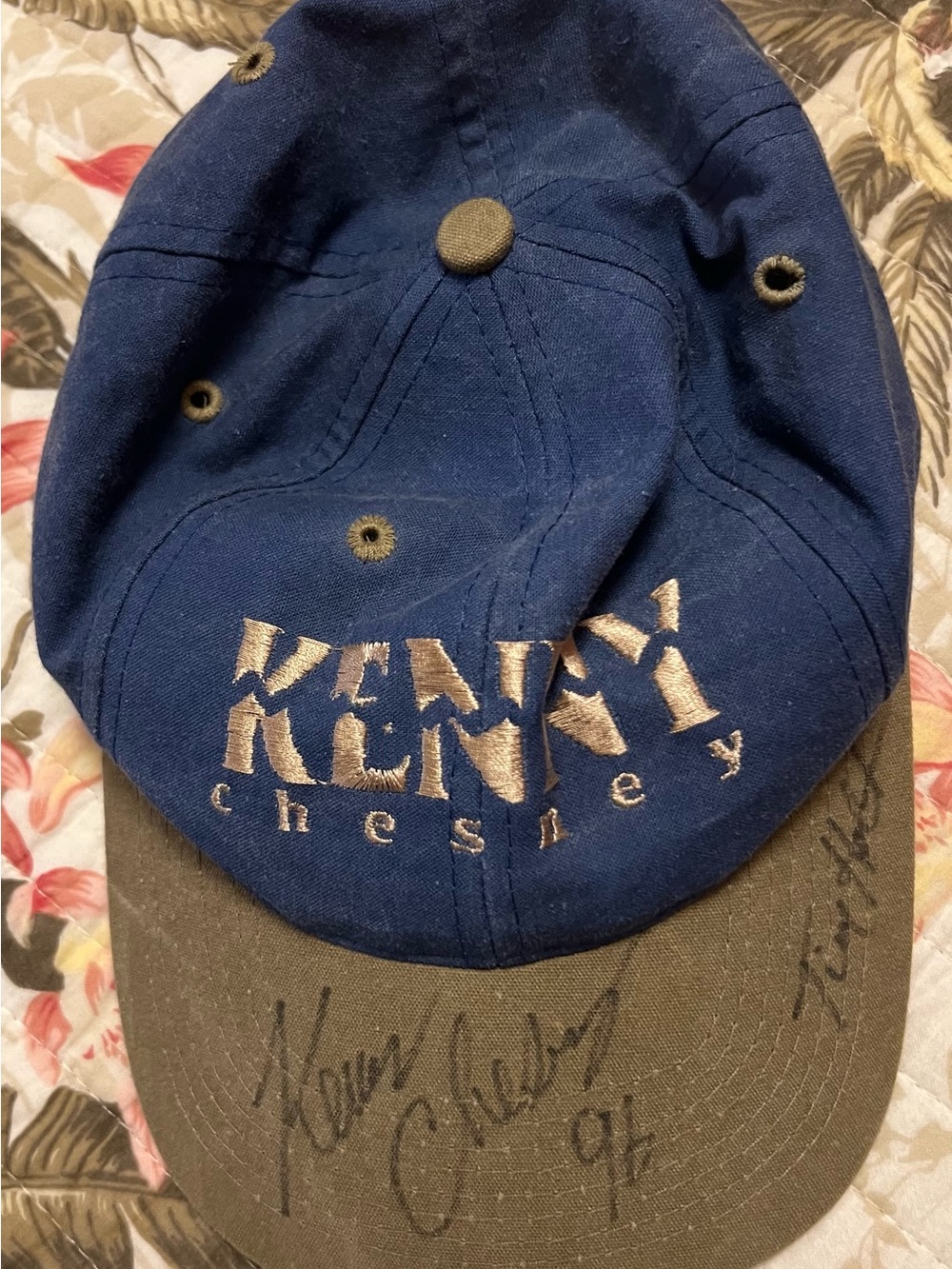 Kenny Chesney Navy Embroidered Baseball Cap